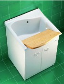 Lago lavatoio da incasso completo di set troppopieno (cm. 61 x 50 kg. 29) Lago lavatoio da incasso completo di set troppopieno (cm. 61 x 50 kg. 29)